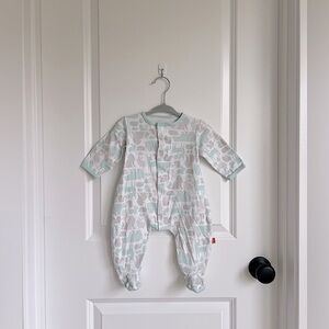 Magnetic Me Mint and White Kids One Piece Footie